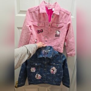 Hello Kitty Or Disney Princess Denim Jacket Size 5/6, Price Is For 1, See Pics